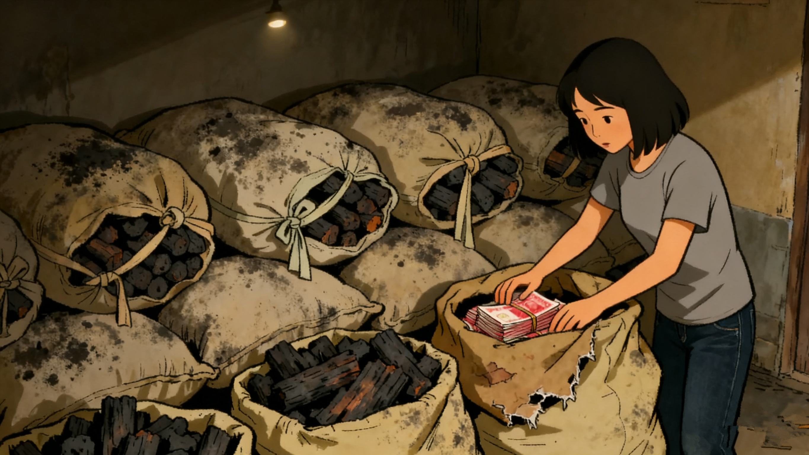 【虚构空间】炭袋子，红票子